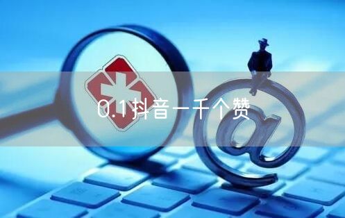 0.1抖音一千个赞