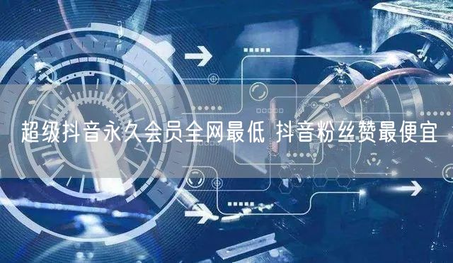 超级抖音永久会员全网最低 抖音粉丝赞最便宜