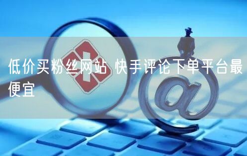 低价买粉丝网站 快手评论下单平台最便宜