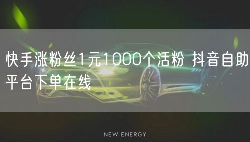 快手涨粉丝1元1000个活粉 抖音自助平台下单在线