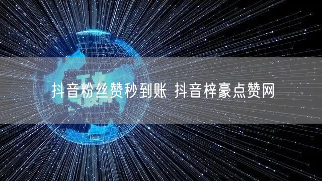 抖音粉丝赞秒到账 抖音梓豪点赞网