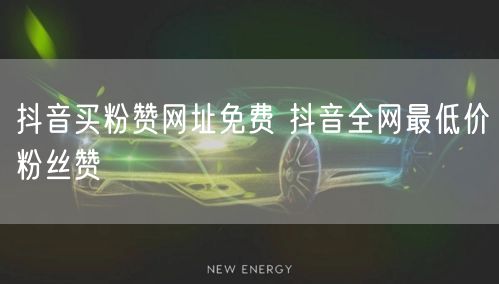抖音买粉赞网址免费 抖音全网最低价粉丝赞