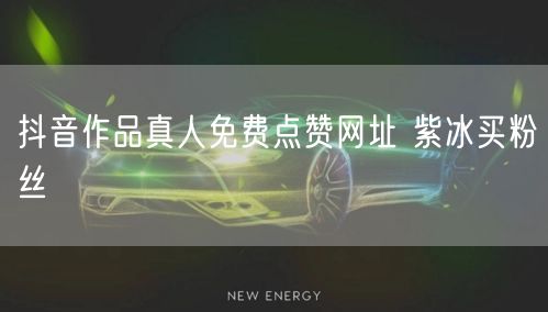 抖音作品真人免费点赞网址 紫冰买粉丝
