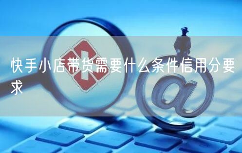 快手小店带货需要什么条件信用分要求