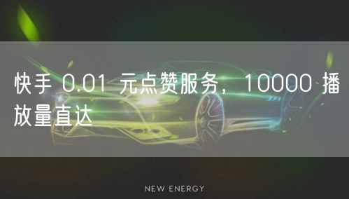 快手 0.01 元点赞服务，10000 播放量直达