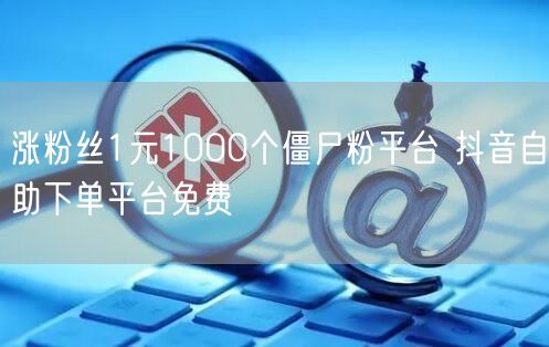 涨粉丝1元1000个僵尸粉平台 抖音自助下单平台免费