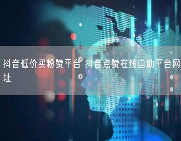 抖音低价买粉赞平台 抖音点赞在线自助平台网址