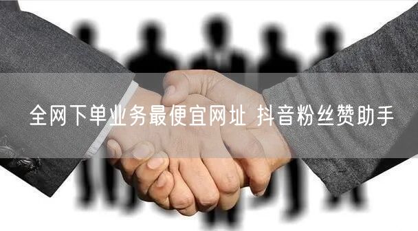 全网下单业务最便宜网址 抖音粉丝赞助手
