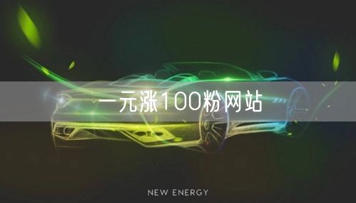 一元涨100粉网站