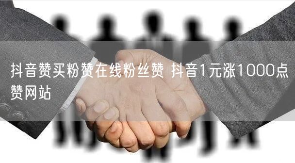 抖音赞买粉赞在线粉丝赞 抖音1元涨1000点赞网站