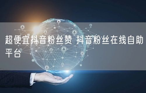 超便宜抖音粉丝赞 抖音粉丝在线自助平台
