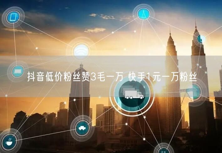 抖音低价粉丝赞3毛一万 快手1元一万粉丝