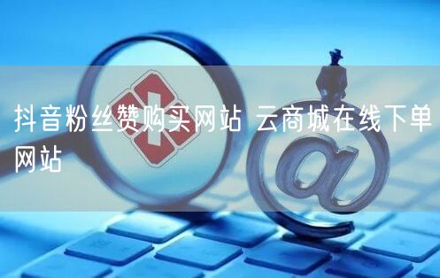抖音粉丝赞购买网站 云商城在线下单网站