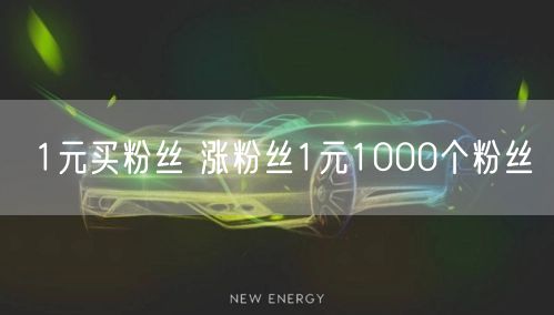 1元买粉丝 涨粉丝1元1000个粉丝