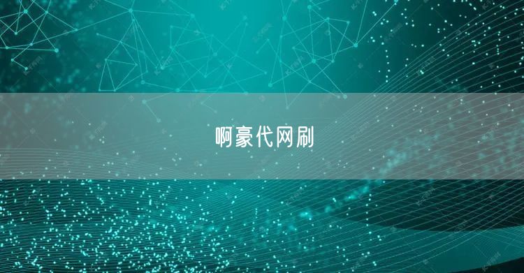 啊豪代网刷