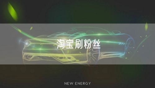 淘宝刷粉丝