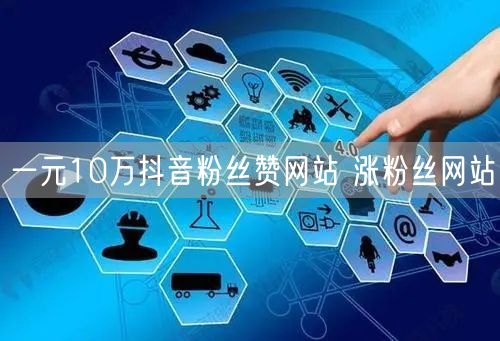一元10万抖音粉丝赞网站 涨粉丝网站