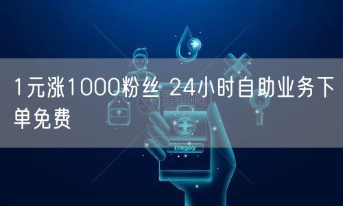 1元涨1000粉丝 24小时自助业务下单免费