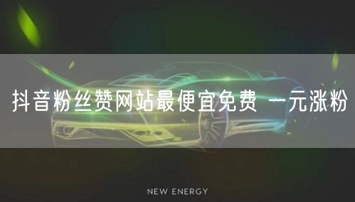 抖音粉丝赞网站最便宜免费 一元涨粉