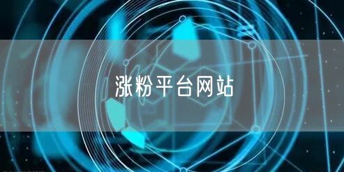 涨粉平台网站