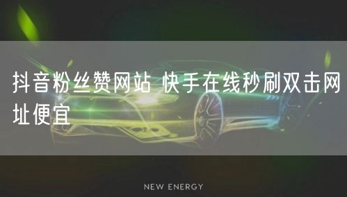 抖音粉丝赞网站 快手在线秒刷双击网址便宜