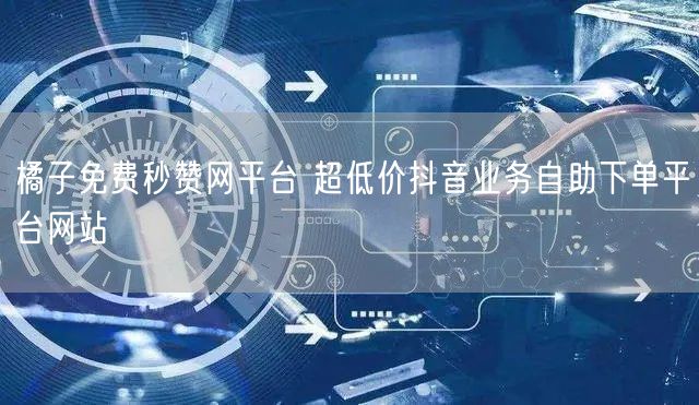 橘子免费秒赞网平台 超低价抖音业务自助下单平台网站