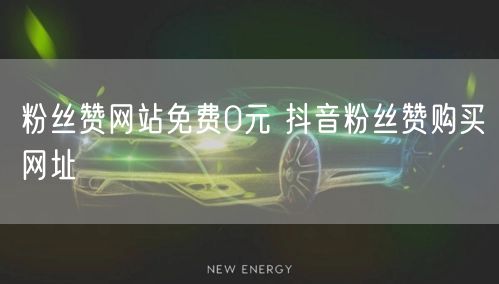 粉丝赞网站免费0元 抖音粉丝赞购买网址
