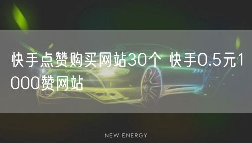 快手点赞购买网站30个 快手0.5元1000赞网站