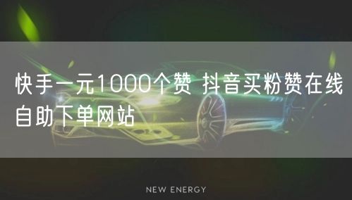 快手一元1000个赞 抖音买粉赞在线自助下单网站