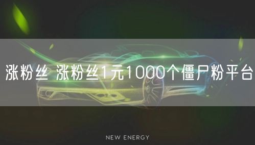 涨粉丝 涨粉丝1元1000个僵尸粉平台
