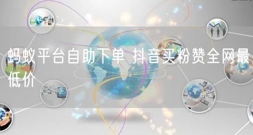 蚂蚁平台自助下单 抖音买粉赞全网最低价