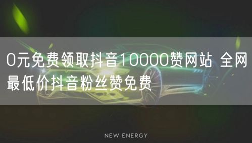 0元免费领取抖音10000赞网站 全网最低价抖音粉丝赞免费