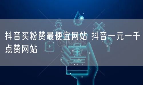 抖音买粉赞最便宜网站 抖音一元一千点赞网站