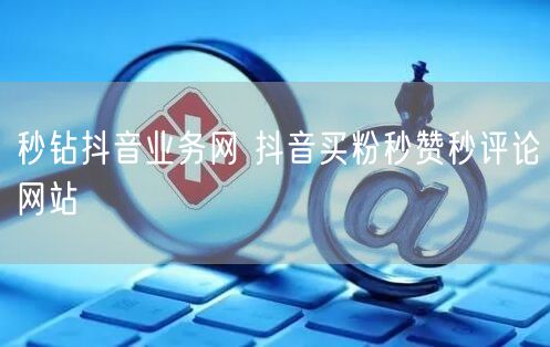 秒钻抖音业务网 抖音买粉秒赞秒评论网站