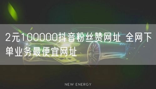 2元100000抖音粉丝赞网址 全网下单业务最便宜网址