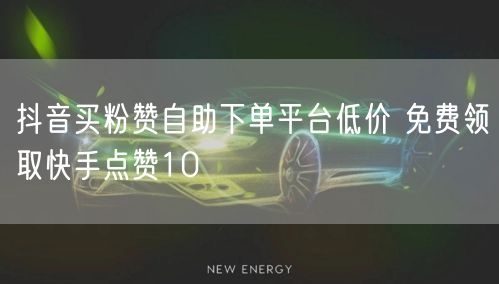 抖音买粉赞自助下单平台低价 免费领取快手点赞10