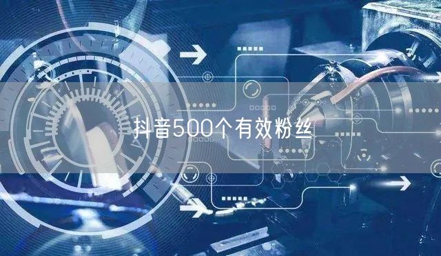 抖音500个有效粉丝